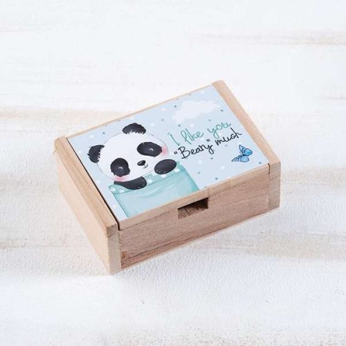 Μπομπονιέρα ξύλινο κουτί Panda