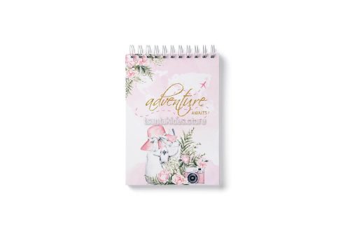 Μπλοκάκι ζωγραφικής/σημειωματάριο ροζ λουλούδια