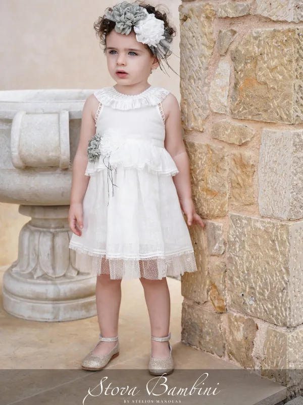 Boho βαπτιστικό φόρεμα Stova Bambini | Geniusbaby