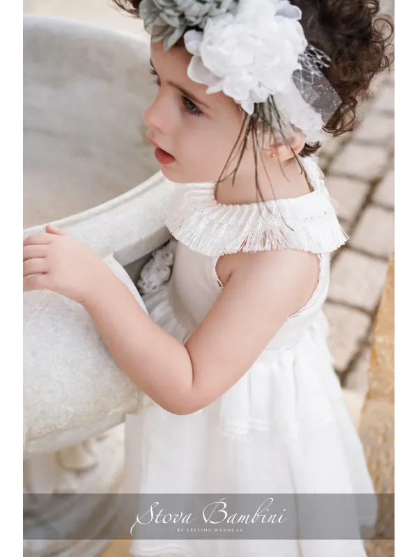 Boho βαπτιστικό φόρεμα Stova Bambini | Geniusbaby